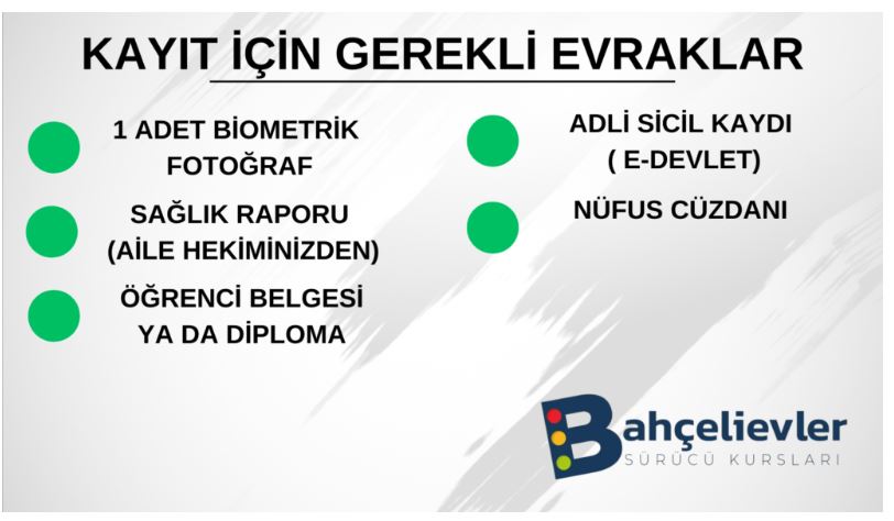 sürücü kursu kayıt