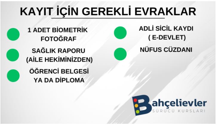 Sürücü Belgesi Çıkarmak İçin Gerekli Belgeler